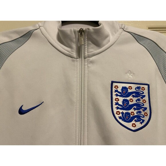 England 2016/2017 Nike Embroidered White National Team Track Jacket Mens Medium - Picture 3 of 16